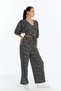 Women's Patterned Blouse Loose Trousers Set - 7