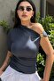 One Shoulder Metal Detailed Blouse - 2