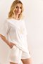 Women's White Starfish Pearl Regular Fit Cotton T-Shirt Tsh-19000909 - 5