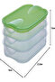 Fridge Box 3 Layer Flat Set Assorted, 23.5x16x10 cm – Space-Saving Storage - 2