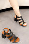 Bln S15 Metal Detailed Elastic Heeled Sandals - 5