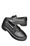 S996613009 Black Thick Sole Loafer Shoes - 8