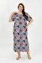 Women's Plus Size Short Sleeve Salmon Maternity Nightgown 1377 - 2