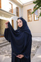 simple abaya with self-wrap Bat-medina silk - 5