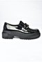 Black Patent Leather Thick Sole Women's Casual Shoes K294760008 - 7