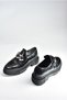 Black Crocodile Print Thick Soled Casual Women's Shoes K294760011 - 6