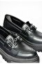 P6520343009 Black Thick Soled Women's Casual Shoes - 5