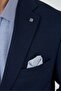 Men's Navy Blue Mono Collar Dobby Flexible 6 Drop Comfort Fit Classic Jacket 1002250153 - 4