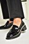 T820100308 black patent leather women's loafer - 3