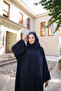 simple abaya with self-wrap Bat-medina silk - 3
