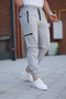 Men's Light Gray Sweatpants Quality Parachute Fabric - 2