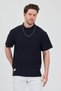 Half-Turtleneck Short Sleeve T-Shirt Relaxed Fit with Slit Detail - 5