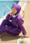 Purple Hijab Swimsuit Suit - 3