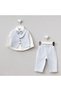 Baby Boy Muslin Bow Tie Vest Shirt Pants 4-Piece Set Stylish Mevlütlük Eid Special Day - 2