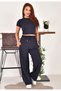 Stone Detailed Comfortable Double Suit - 2
