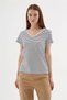 Striped Navy Blue Women's T-Shirt 25Y0478K1 - 2