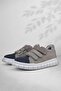 Genuine Leather Black Grey Velcro Kids' Casual Sports School Shoes
