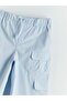 Lcw Kids Blue Elastic Waist Girls Cargo Pants - 4