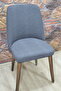 Large Oval Chair Cover Anthracite Jacquard Fabric - 7
