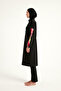 Black Full Covered Hijab Swimsuit M2510 – Drainable Waist with Stopper - 5