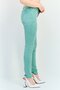 Women Skinny Fit Washed Stretchable Jeans, Sage Green - 4