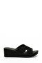 407023.Z5Fx Black Women's Wedge Heel Slippers