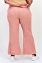 Women Regular Fit Textured Wide Leg Pants, Old Pink - 3