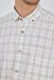 Men's Dark Green Short Sleeve Plaid Pattern Buttoned Collar Cotton Comfort Fit Shirt 1004250101 - 4