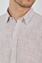 Brown Long Sleeve Pocketless Cotton Casual Comfort Fit Shirt 1004250127 - 4