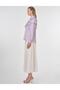 Frilly Jacquard Blouse Lilac - 6