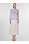 Frilly Jacquard Blouse Lilac - 4