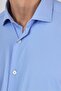 Blue Long Sleeve Hard Collar Cotton Slim Fit Shirt 1004250160 - 4