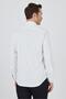 Men's Ecru Half Italian Collar Long Sleeve Slim Fit Stretchable Shirt 1004250235 - 5