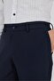 Men's Dark Navy Blue Flexible Slim Fit Jogger Pants with Side Pockets 1003250162 - 4