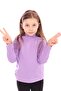 Girl's Regular Fit Mock Neck Embroidery Printed Sweatshirt - Ribana