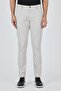 Men's Gray Side Pocket Slim Fit Cotton Chino Trousers 1003250120