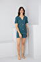 Petrol Green Seasonal Thin Bow Shorts Suit7880 - 2