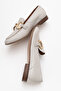 Women's Buckle Comfortable Sole Ballerina Shoes Real Leather - 2