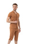 Men's Mechanical Linen Shirt Below Knee Capri Suit - 3