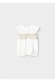 Baby Girl Striped Short Jumpsuit White 1748 - 3