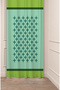 Geometric Line Simple Soft Square Patterned Special Design Digital Printed (Single Wing) Green Beige Background Curtain