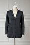 Mother's Comfortable Fit Gray Pocket Buttoned Long Sleeve Combed Cardigan