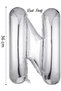 Foil Balloon Letter N Helium Balloon 36 cm Silver Color - Letter N Balloon - Letter Foil Balloon - 16 Inch