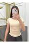 New Product Waist Gathered Crew Neck Viscose Blouse - 3