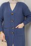 Women's Buttoned Pocket Knitwear Loose Cardigan - 7