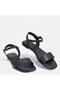Large size women's sandal 41-42-43-44-black leather - 5