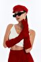 Women's Genuine Leather Suede Long Gloves - 2
