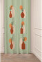 Sun Vase Leaf Bohemian Patterned Special Design Digital Printed (Single Wing) Modern Stylish Green Background Curtain