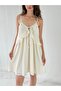 Design Lace-Up Strap Loose Cut Dress Women's Beige - 3