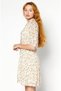 Women Floral Print Mini Dress, Orange - 4